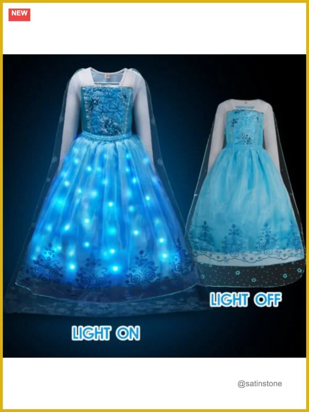 Light Up Princess Dress for Girls Costume with Accessories